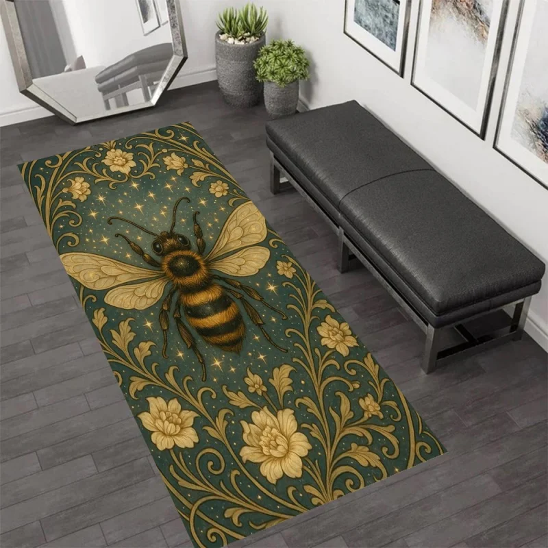 Wholesale Commercial Printing - Long Vintage Bee Floral Runner Area