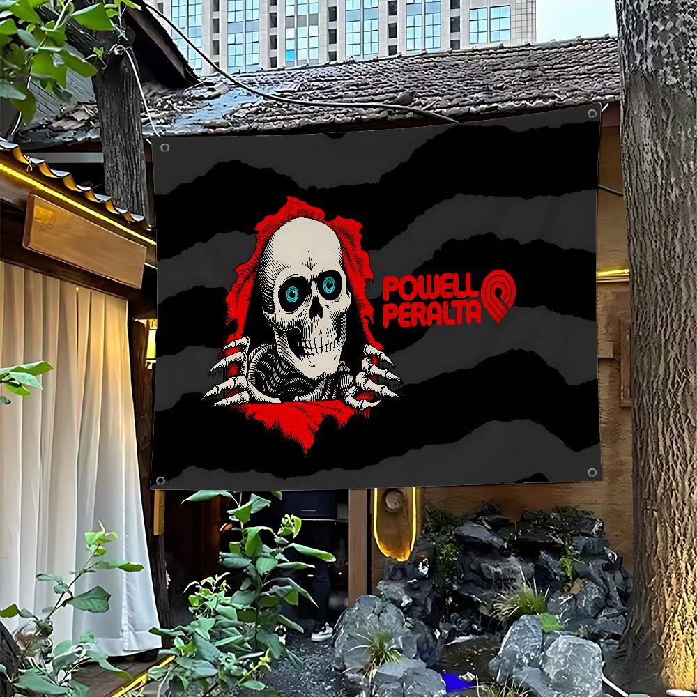 Commercial Banner Printing - Skateboard P-Powells Wing Skull P-Peraltas Advanced