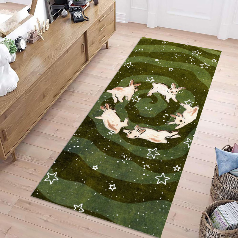 Wholesale Commercial Printing - Boho Cute Cat Pattern Runner Rug