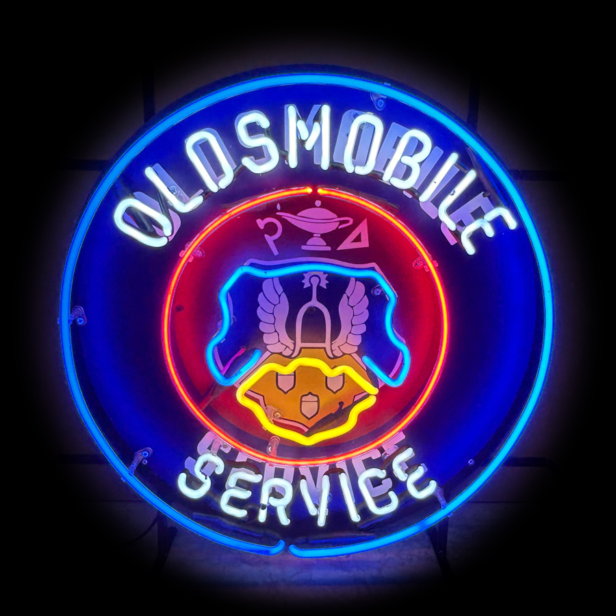 Oldsmobil Gas Oil Neon Light S - Commercial Printing Icon avaliação e preço