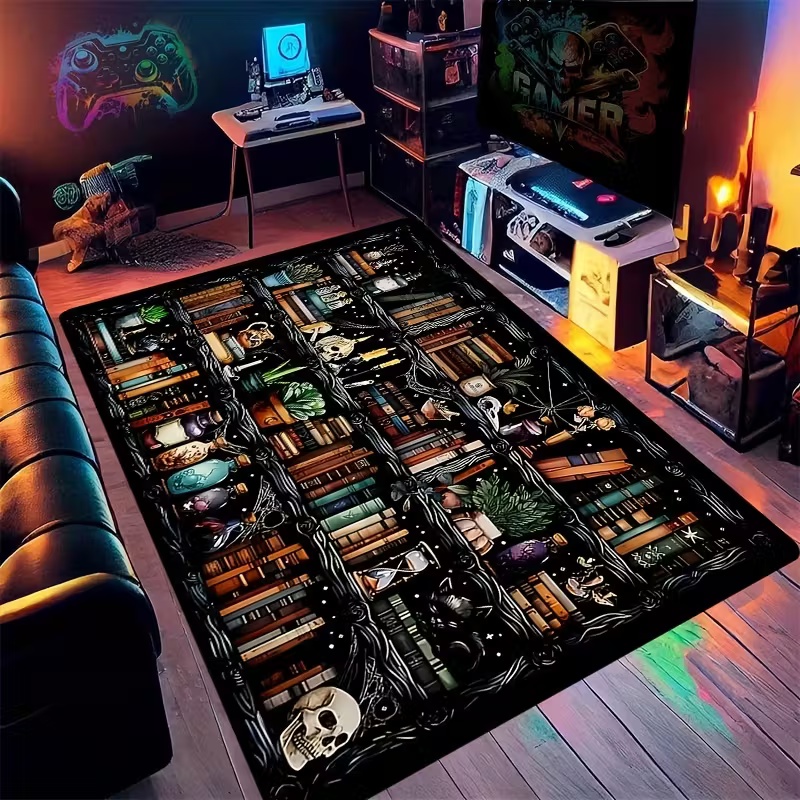 Bookshelf Area Rug for Teen St - Commercial Printing Books avaliação e preço