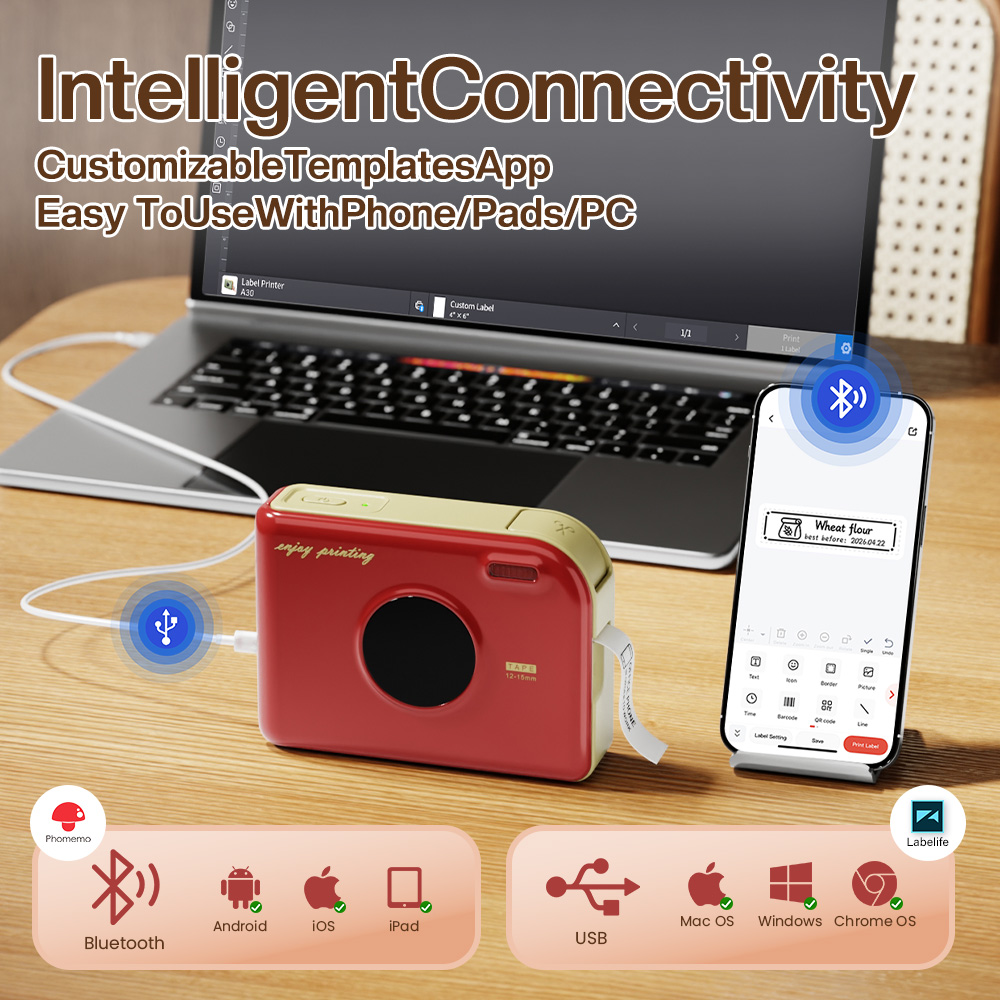 Phomemo A30 Label Printer Mini - Commercial Photo Printer avaliação e preço
