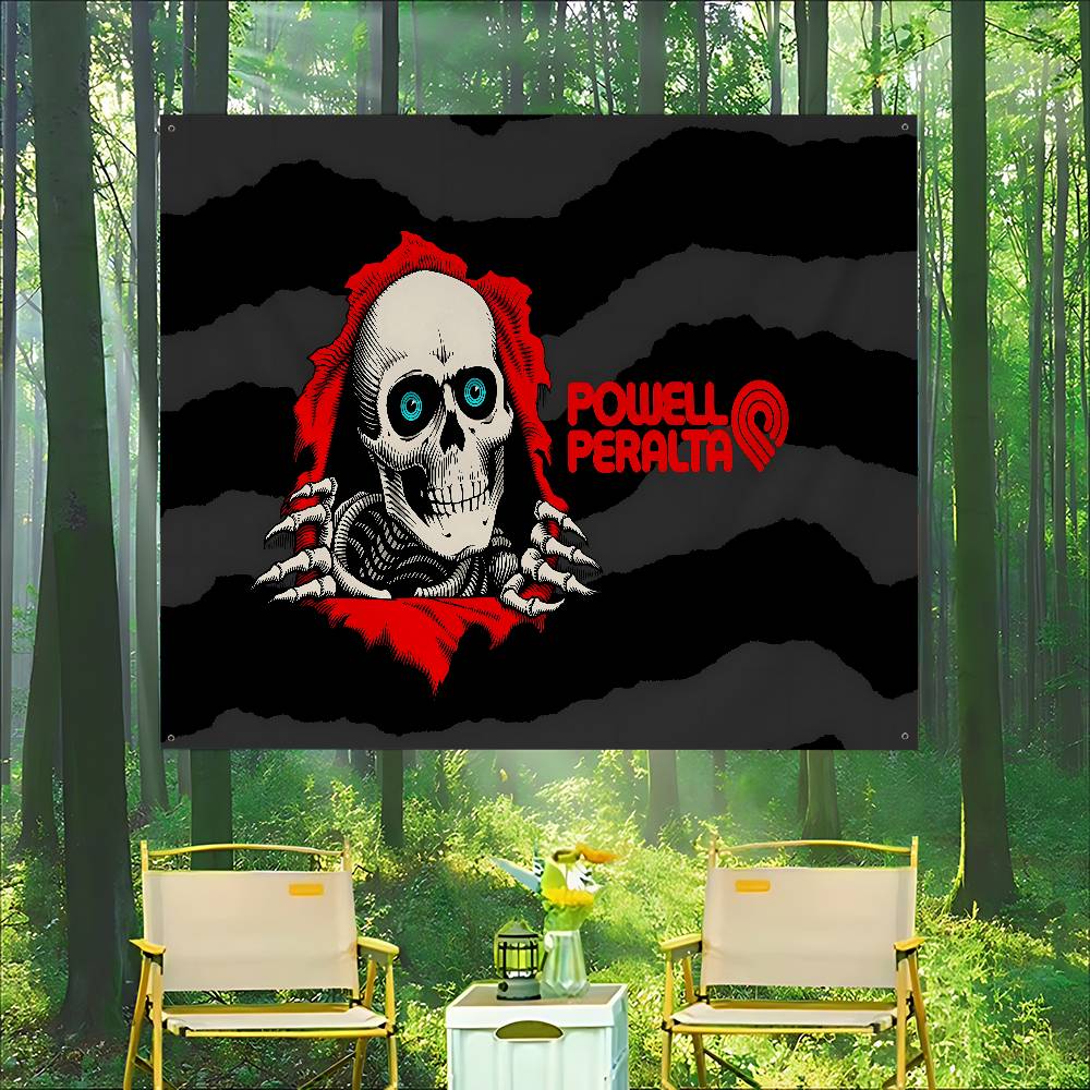 Skateboard P-Powells Wing Skul - Commercial Banner Printing avaliação e preço