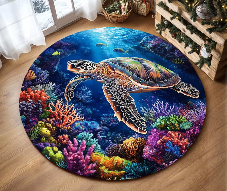 Ocean Themed Rug Sea Turtle Pr - Wholesale Commercial Printing avaliação e preço