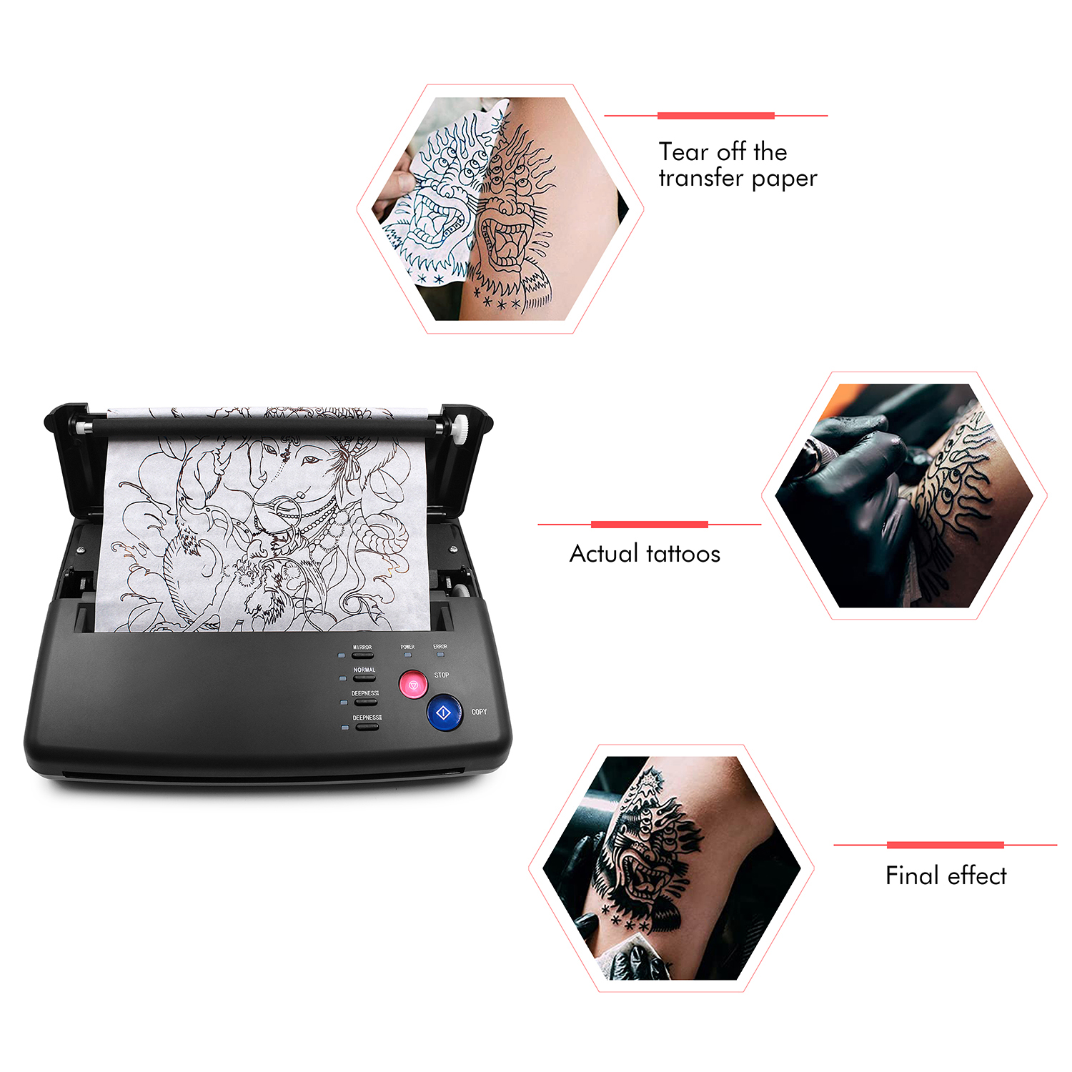 Tattoo Transfer Machine Stenci - Commercial Photo Printer avaliação e preço