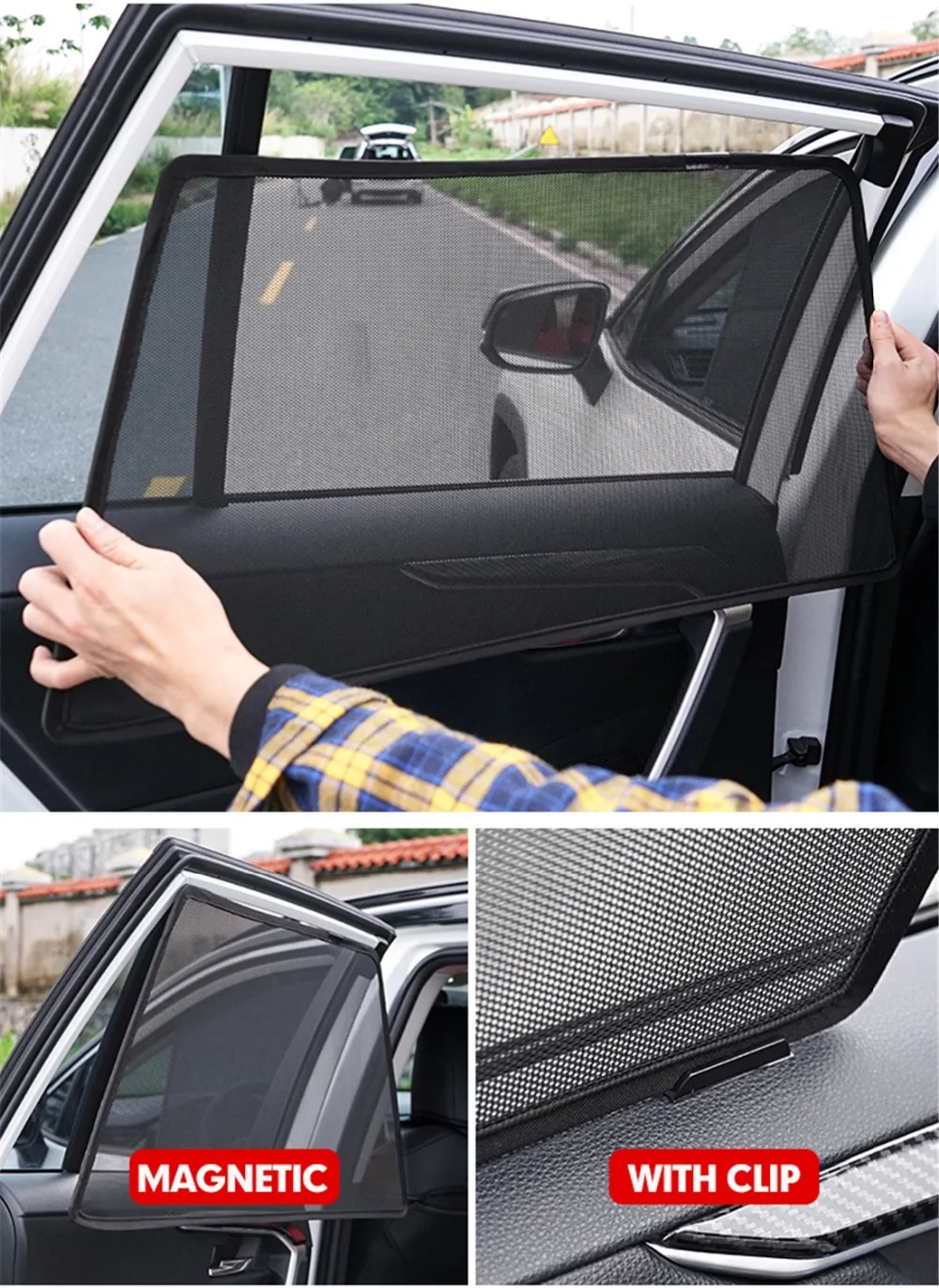 Custom Magnetic Car Window Sun - Screen Printing Frame Mesh avaliação e preço