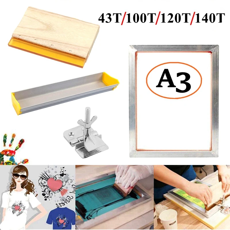 A3 Screen Printing Kit Aluminu - Screen Printing Frame Mesh avaliação e preço