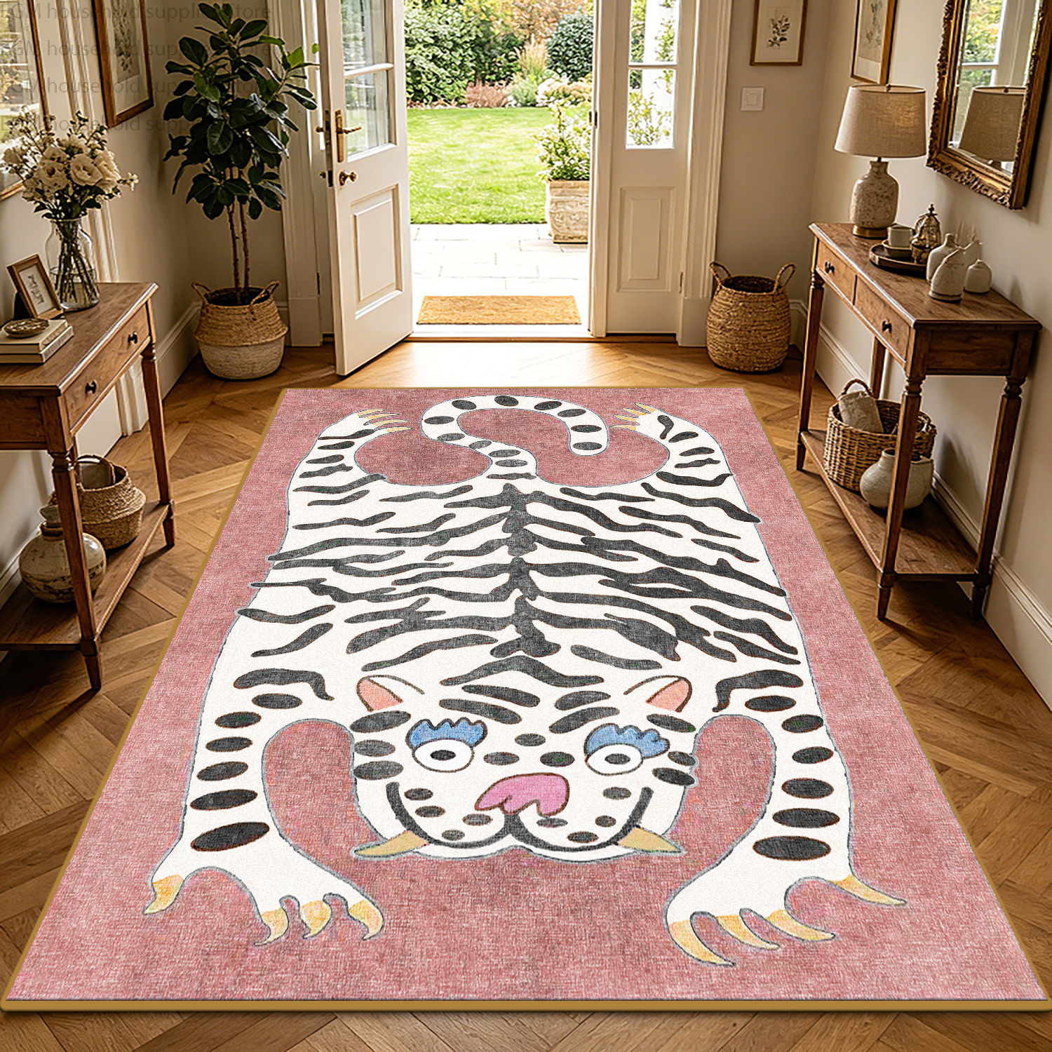 Boho Tiger Print Retro Carpet  - Wholesale Commercial Printing avaliação e preço