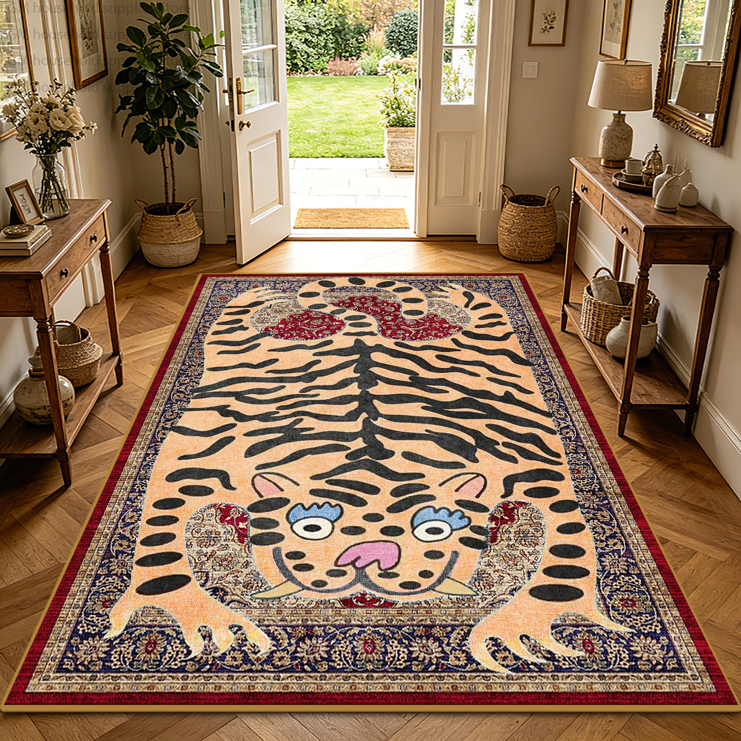 Boho Tiger Print Retro Carpet  - Wholesale Commercial Printing avaliação e preço