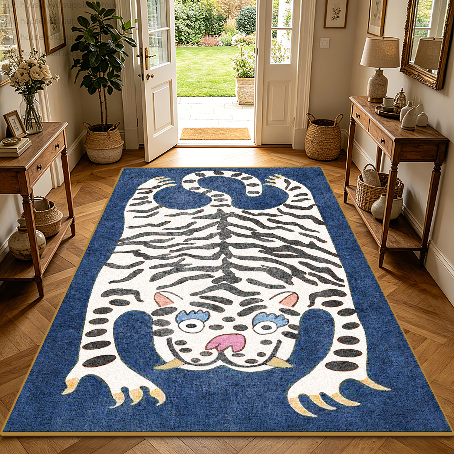 Boho Tiger Print Retro Carpet  - Wholesale Commercial Printing avaliação e preço