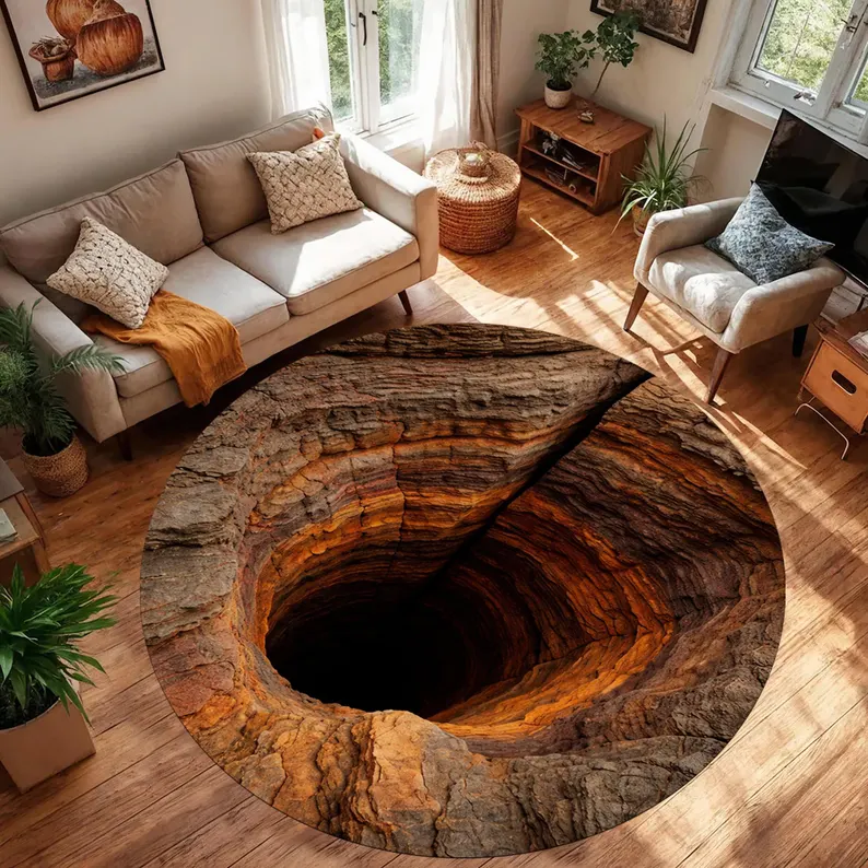 3D Vortex Round Rug Depth Illu - Wholesale Commercial Printing avaliação e preço