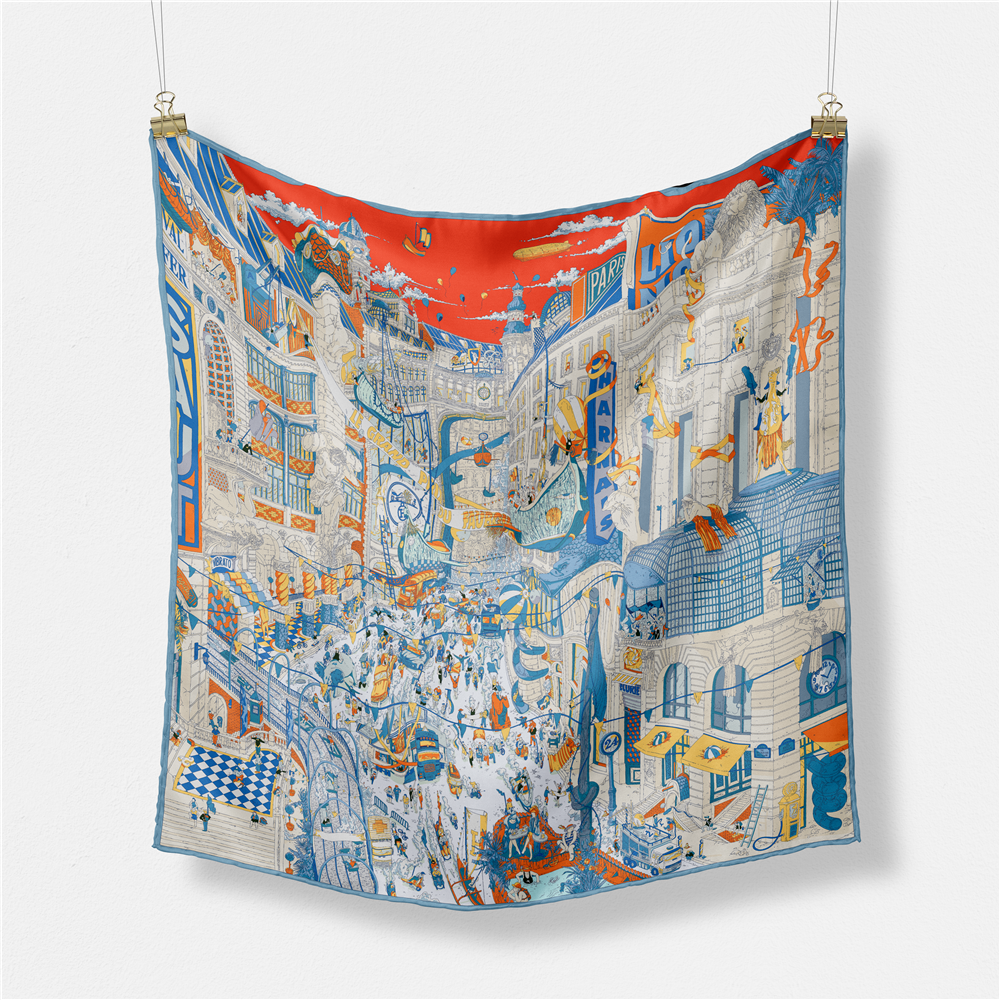 Twill Silk Scarf Woman Commerc - Commercial Wrap Printing avaliação e preço