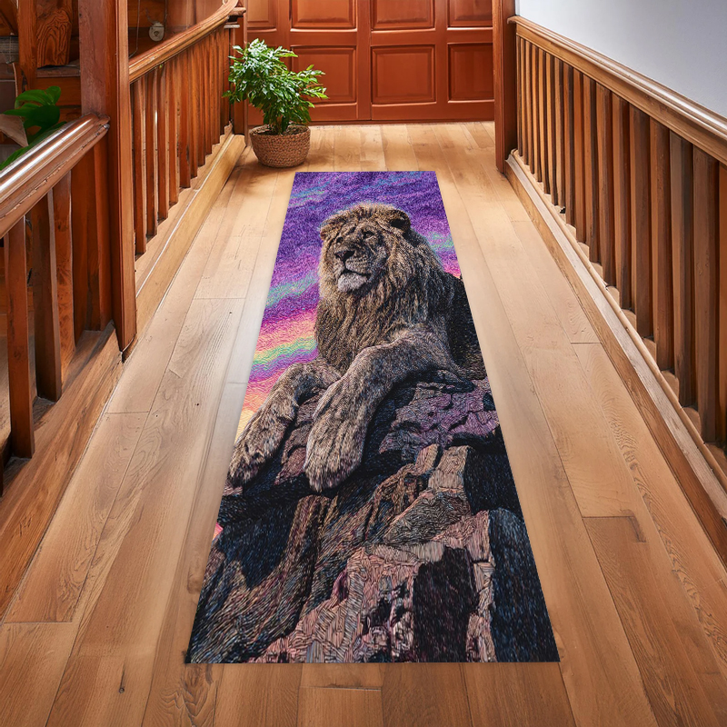 Lion Print Runner Rug Realisti - Wholesale Commercial Printing avaliação e preço