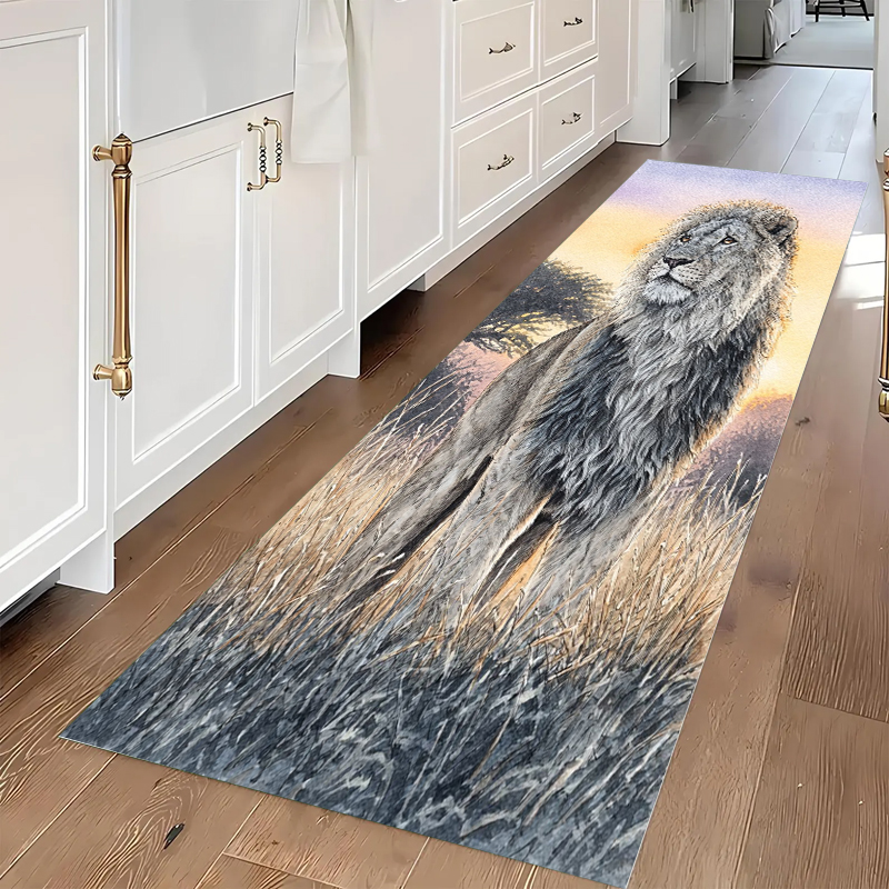 Lion Print Runner Rug Realisti - Wholesale Commercial Printing avaliação e preço