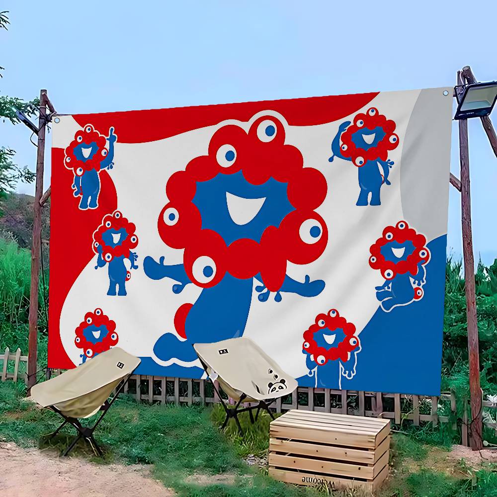 Myaku Myaku Blue Mascot Advanc - Commercial Banner Printing avaliação e preço