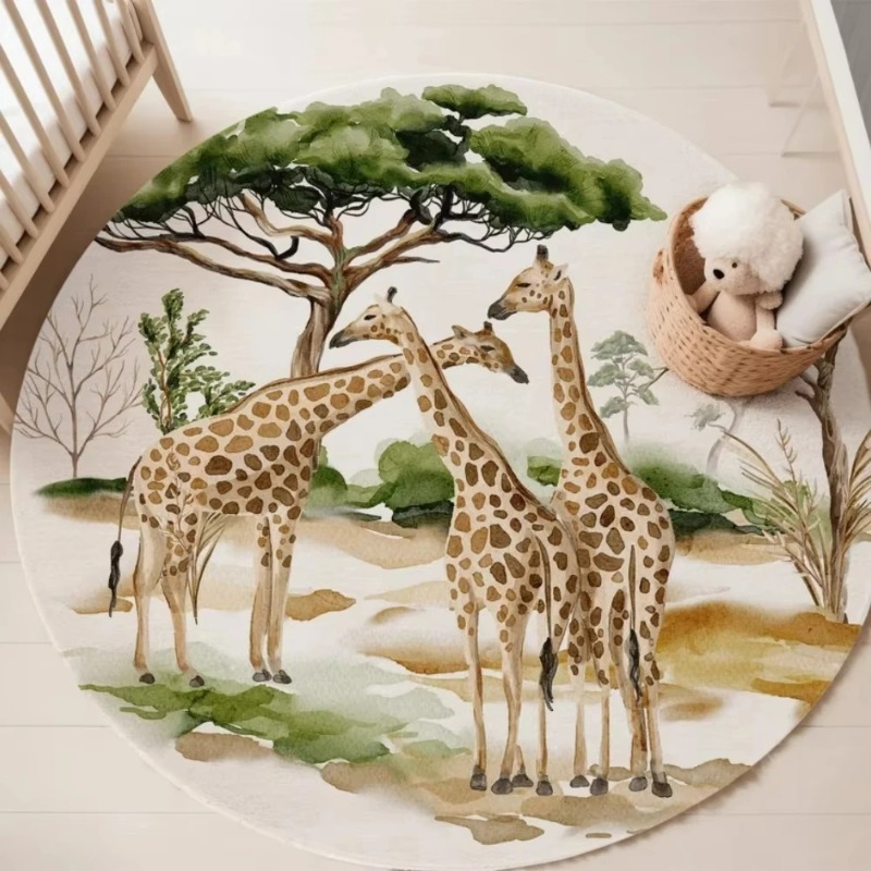 Circular Carpet Zoo Giraffe El - Wholesale Commercial Printing avaliação e preço