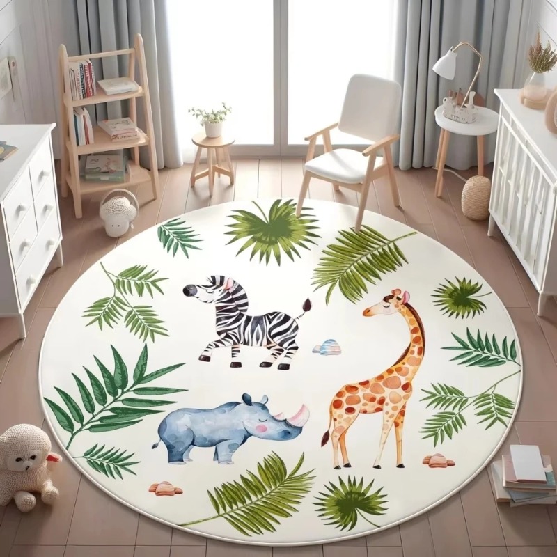Circular Carpet Zoo Giraffe El - Wholesale Commercial Printing avaliação e preço