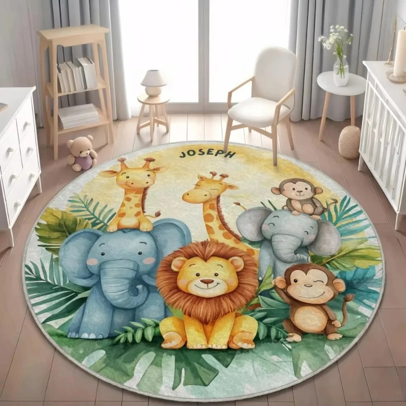 Circular Carpet Zoo Giraffe El - Wholesale Commercial Printing avaliação e preço