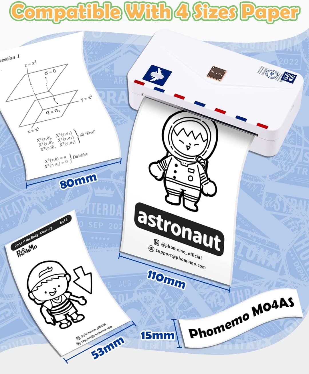 110mm Phomemo M04AS Portable P - Commercial Photo Printer avaliação e preço